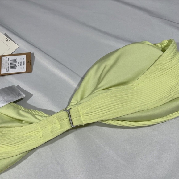 NWT Billabong [‎ XL ] Tanline Lulu Bandeau Bikini Top in Shadow Lime - Picture 9 of 12
